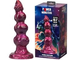 Power Monsters - Primal Beastlord - Monster Dildo - 26 cm - Rood/Roze