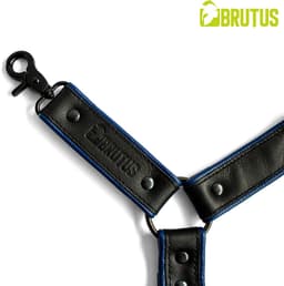 BRUTUS Leather Leg Harness Black-Blue — thumbnail 8