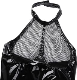 Glanzende Catsuit Dames Lakleren Bodysuit met Ritssluiting - High Cut String — thumbnail 4