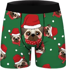 Heren Kerst Ondergoed Boxershorts met Grappige Print - Comfortabele Katoen Boxer Briefs — thumbnail 4