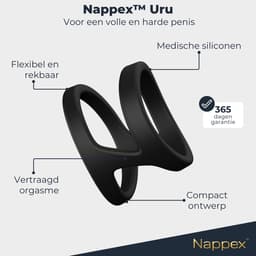 Cockring Siliconen - Nappex™ Uru Penisring voor een Hardere Erectie [Discreet Verzonden] - Rekbare Ballstretcher - Sex Toys voor Mannen en Koppels - Kamasutra - BDSM - Seksspeeltjes Zelf Aftrekken - Erotiek — thumbnail 5
