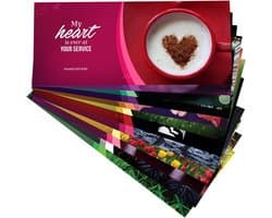 Set van 12 Romantische Liefdesbonnen met Quotes voor Beloftes
