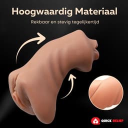 Quick Relief Silvana™ - Masturbator - Pocket Pussy - Sex Toys voor Mannen - 3 in 1 - Realistisch - Sex Toys voor Mannen - Kunstvagina — thumbnail 10
