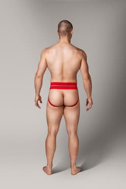 MM Sports The Original No. 10 Swimmer/Jogger Jockstrap 3 inch Red - MAAT L - Heren Ondergoed - Jockstrap voor Man - Mannen Jock — thumbnail 9