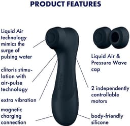 Satisfyer, vibrator, drukgolfvibrator, 'Pro 2 Generation 3', 16,5 cm, vloeibare luchttechnologie, incl. extra opzetstuk, 2 apart regelbare motoren — thumbnail 10
