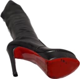 JUMEX-EROTISCHE-OVER DE KNIE LAARS - BLACK-LEDERLOOK-RODE ZOOL-37 — thumbnail 3