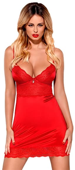 Sexy babydoll rood - Obsessive L / XL — thumbnail 1