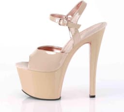 Pleaser - SKY309TT Sandaal met enkelband, Paaldans schoenen - Paaldans schoenen - 37 Shoes - Creme — thumbnail 3