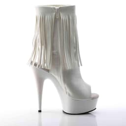 EU 35 = US 5 | DELIGHT-1019 | 6 Heel, 1 3/4 PF Open Toe/Heel Fringe Bootie, Side Zip — thumbnail 5