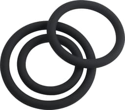 Banoch | Cockring set 11 delig | zwart siliconen en verstelbaar | diameter Ø 25/28/30/32/40/45/50 mm — thumbnail 7