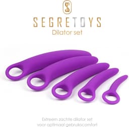 Segretoys - Siliconen Dilator Set voor Vaginisme - Zachte Dildo Set - Ondersteuning bij Vaginisme, Vulvitis of Bekkenproblemen - Vaginale Training - Seksspeeltjes voor Vrouwen - Set van 5 - Paars — thumbnail 5