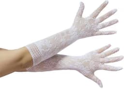 Visnet Handschoenen - Wit Kant - Elastisch - One Size — thumbnail 2