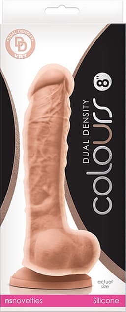 NS Novelties - Colours Dual Density 8 Inch - Dildos Lichte Beige — thumbnail 2