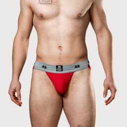 MM Sports Original Edition Swimmer/Jogger Jockstrap 2 inch Red - MAAT M - Heren Ondergoed - Jockstrap voor Man - Mannen Jock — thumbnail 9