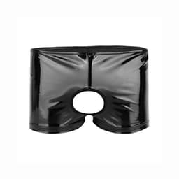 Ondergoed PU Leer - 2 gaten - Anus - Penis - Gay - Lingerie - Latex look — thumbnail 4