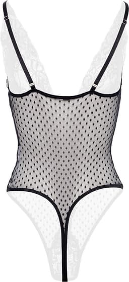 Christine le Duc - Body met Open Kruis - Lingerie Erotisch - Dewi - Zwart — thumbnail 2