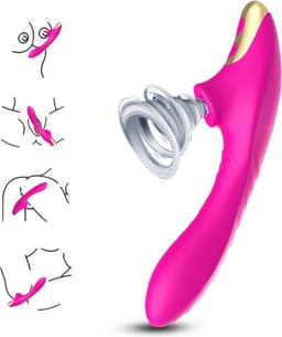 Vibrator DUDU vibration & suction massager voor vrouwen-waterdicht-clitoris stimulator-krachtig-oplaadbaar-hypoallergeen-vagina-seks speeltjes-Valentijnsdag — thumbnail 4