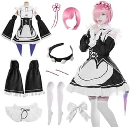 Dailygoods- Maid Outfit Elegante Design - Cosplay Anime Kostuum - Rollenspelset - Jurk met Accessoires - Verkrijgbaar in M/L/XL - Perfecte Lichaamscurve — thumbnail 1