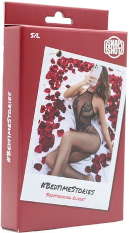 Snapshot - #bedtimestories - Bodystocking met Open Kruis - One Size - Zwart — thumbnail 3