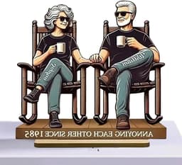 Genérico Veroudering samen: hout, verouderende sculpturen samen, houtkunst | DEE Maderad DEE paar, romantisch van hout, symboliseert blijvende liefde voor vrouw, echtgenoot — thumbnail 1