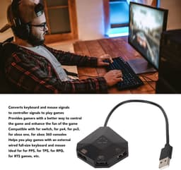 Dailygoody - Toetsenbord-muisadapter - Plug and Play - Verbeterde Game-ervaring - Duurzaam - Voor FPS RTS-games - Geschikt voor gamers - Model... — thumbnail 2