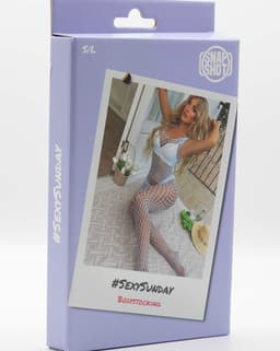 Snapshot - #sexysunday - Visnet Bodystocking - One Size - Lichtblauw — thumbnail 4