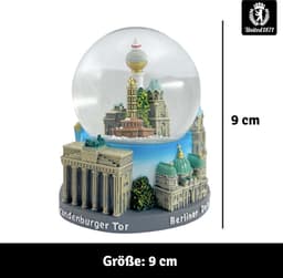 Berlijn Sneeuwbol - Stad Souvenir - Woonkamer Decoratie - Gedetailleerd Design - 9 x 6.5 x 9 cm - Multicolor — thumbnail 4