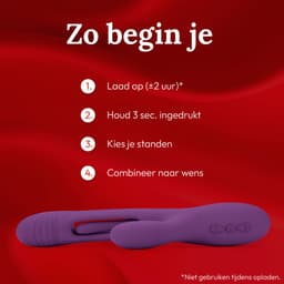 Vibrators voor Vrouwen – 3 in 1 Realistisch Rabbit Vibrator met Clitoris Stimulator & G Spot - Bullet Mini Vibrator - 21 Standen - Waterdicht — thumbnail 4