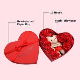 10 Geconserveerde Rozen en Pluchebeer Cadeauset voor Romantische Gelegenheden — thumbnail 5
