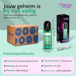 Desiredrops® Venom Pulse - masturbator voor mannen electrisch – Automatische Masturbator voor Mannen – Blowjob Simulator – verschillende intensiteiten – Luxe Sex Toy - masturbator voor man – masturbator voor mannen blowjob - Discreet — thumbnail 4