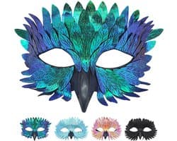 Elegante Vogelmasker voor Themafeesten, Carnaval en Gemaskerde Bals - Halve Gezichtsmasker voor Verkleedpartijen en Feestaccessoires — afbeelding 1