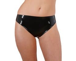 LateX – Latex Slipje Klassieke Uitvoering met  Strakke Look Maat S – Zwart