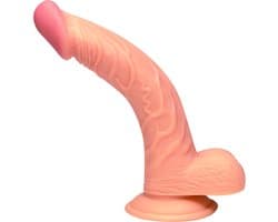 NMC – Dildo met Zuignap en Licht Gebogen Vorm voor een Vluggertje 19 cm – beigeig