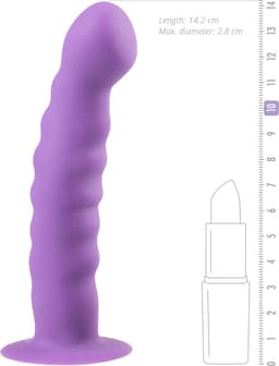 Siliconen dildo met zuignap - Paars — thumbnail 3
