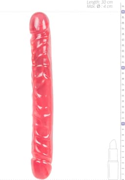 Doc Johnson Crystal Jellies dubbele dildo Jr. Double Dong roze - 30,23 cm — thumbnail 10