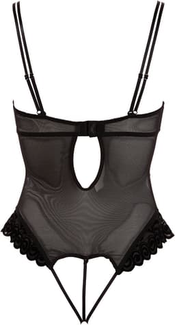 Zwarte String body met afneembare cups en kruis — thumbnail 4