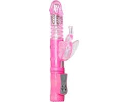 EasyToys - Stotende Butterfly Vibrator - Vibrators voor Vrouwen - Sex Toys voor Vrouwen - Vibrators - G-Spot Vibrator - Clitoris Stimulator - Roze