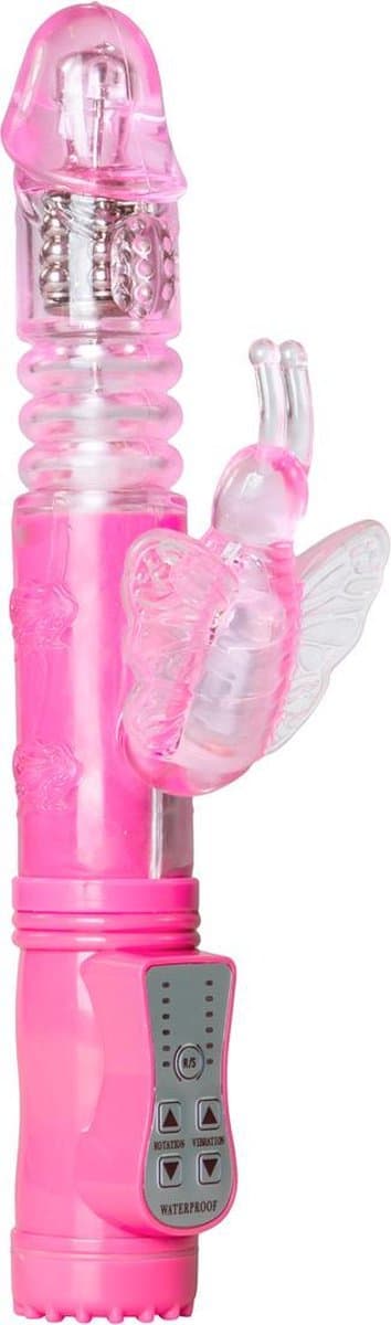 EasyToys - Stotende Butterfly Vibrator - Vibrators voor Vrouwen - Sex Toys voor Vrouwen - Vibrators - G-Spot Vibrator - Clitoris Stimulator - Roze — afbeelding 1