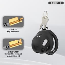 Vibrerende Kuisheidskooi - Penis Kooi - Slot - Verstelbaar - Penisplug — thumbnail 3