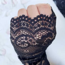 Handschoenen zonnebrandcrème handschoenen kant halve vinger handschoenen vingerloze kanten handschoenen kort garen mesh hand sok handschoenen (zwarte dunne handschoenen 1) — thumbnail 4