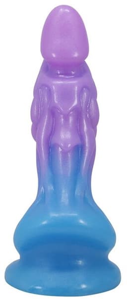 Atlanteans Realistische Dildo met Zuignap Blauw & Paars — thumbnail 2