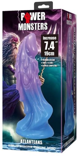 Atlanteans Realistische Dildo met Zuignap Blauw & Paars — thumbnail 5
