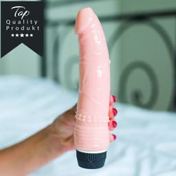 Realistische dikke dildo vibrator voor vrouwen met stille vibratie, penis seksspeeltje voor koppels - reuzendildo, realistische dildo van siliconen 18,2cm lang, sekstoestel voor vrouwen FOPS D10-4 — thumbnail 3