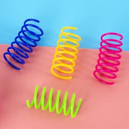 16 stuks gekleurd plastic veerspeelgoed voor katten, interactief huisdierspeelgoed voor luie mensen om katten te plagen en kattenspringspeelgoed — thumbnail 4