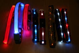 Nylon halsband met led - roze - S (28-38cm) — thumbnail 2