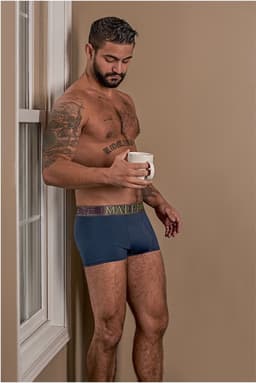 Male Power Avant-Garde - Verstrakkend Short antique blue L — thumbnail 6
