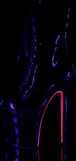 Pleaser - XTREME-1020TT Plateau Laarzen, Paaldans schoenen - Paaldans schoenen - 44 Shoes - Zwart/Roze — thumbnail 3
