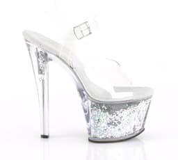 Pleaser - SEDUCE3028 Overknee Laarzen - Paaldans schoenen - 42 Shoes - Zwart — thumbnail 4