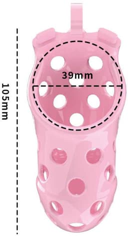 Rimba Toys - P-Cage PC03 - Kunststof Kuisheidskooi - Peniskooi - Chastity - Roze — thumbnail 6