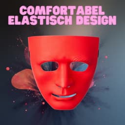 Carnaval Anonymous Masker – Wit of Rood – Verkleedmasker met Elastiek – Lichtgewicht Kunststof Masker voor Halloween, Feest, Theater of DIY Decoratie – Universele Maat voor Kind & Volwassene – Met Ebook — thumbnail 4